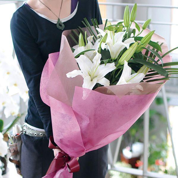 エーデルワイス花の贈り物 生花 ギフト 誕生日 プレゼント 花束 ユリ