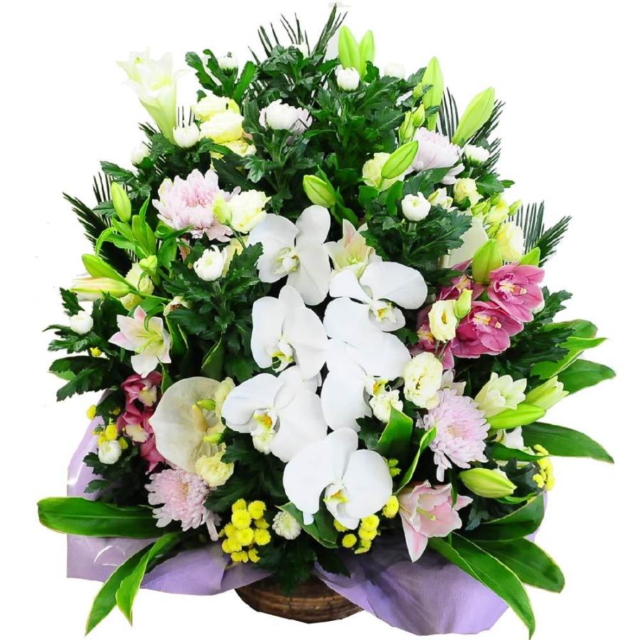 喪中見舞い お供え花 供花 フラワーアレンジメント お悔やみ 仏花 供花 宅配 仏花 法事 供花 仏花 命日 四十九日 一周忌 お彼岸 蘭と百合のお供え アレンジメント Yuriranosoar 花束ギフト花工房 誕生日翌日配達 通販 Yahoo ショッピング