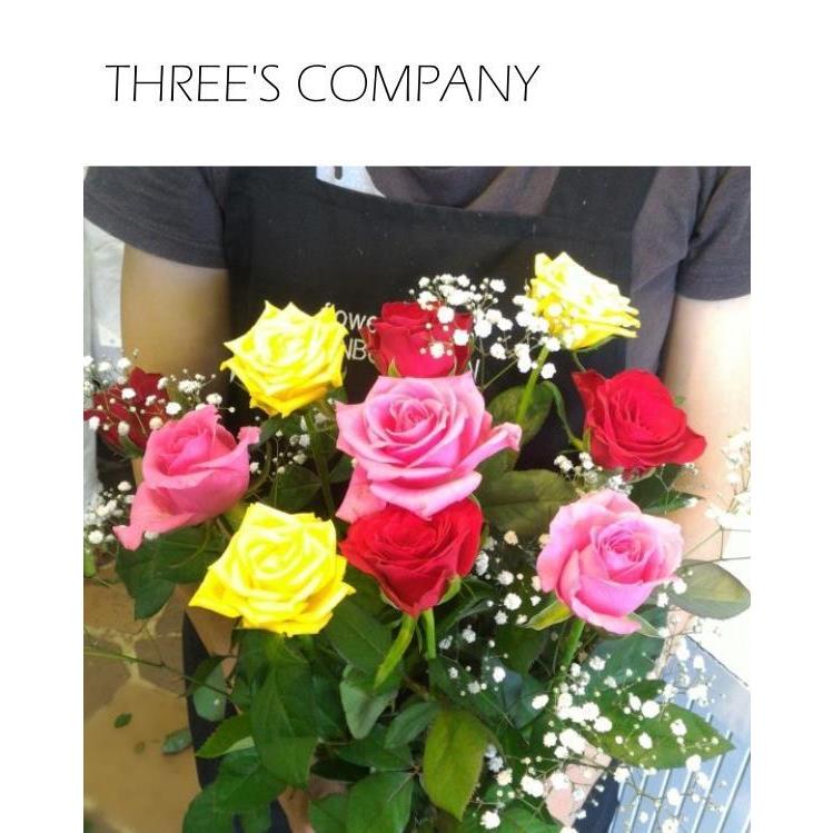 三色の薔薇の花束 スリーズカンパニー 春の新作 お誕生日 記念日 予約販売 御祝 送別