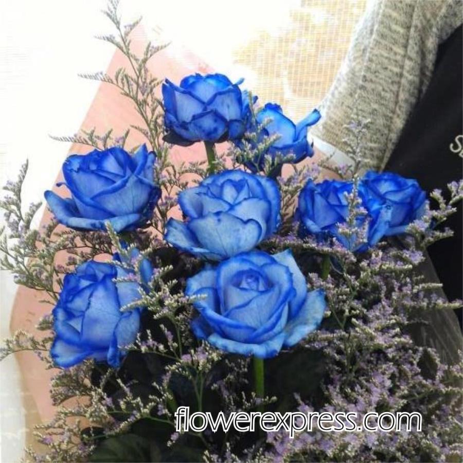花束 誕生日 プレゼント 記念日 彼女 彼氏 友達 青薔薇の花束 ブルーローズワンダー Brw フラワーエキスプレス ヤフー店 通販 Yahoo ショッピング