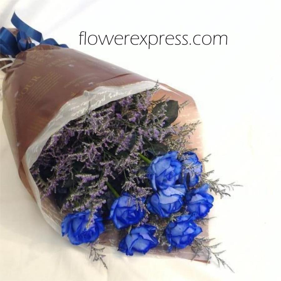 花束 誕生日 プレゼント 記念日 彼女 彼氏 友達 青薔薇の花束 ブルーローズワンダー Brw フラワーエキスプレス ヤフー店 通販 Yahoo ショッピング