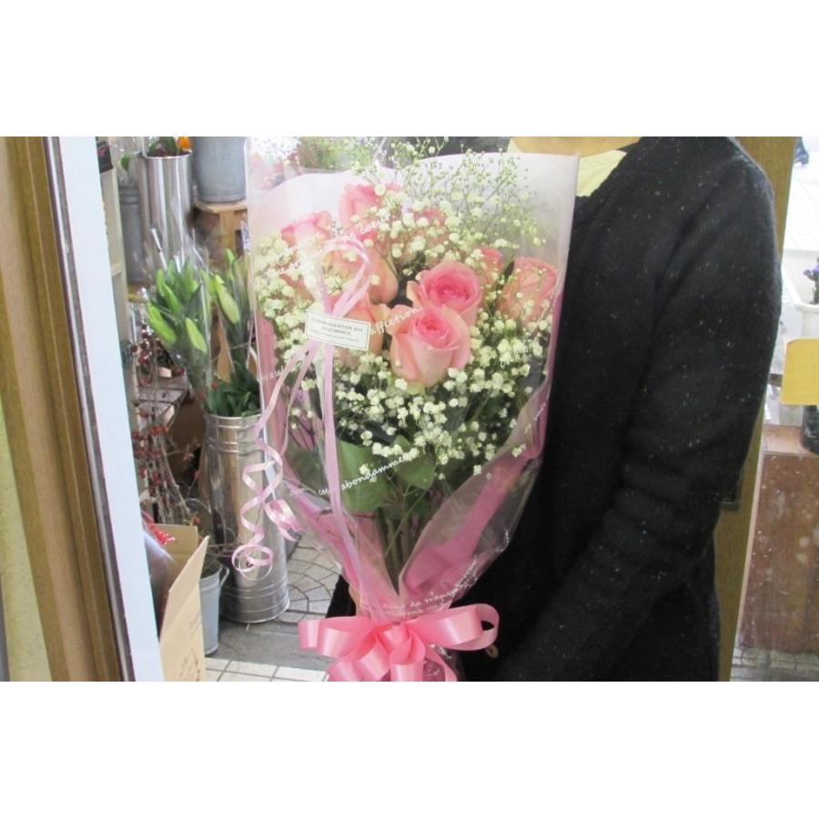 誕生日プレゼント 花 ピンク系バラとかすみ草の花束 Rose Baby Longbouquet フラワーエキスプレス ヤフー店 通販 Yahoo ショッピング
