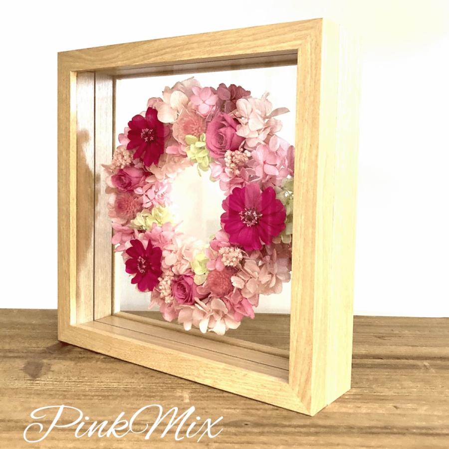 【ナチュラルフレーム/プリザリース】プリザーブドフラワー リース ギフト 誕生日 発表会 記念日 お祝い 両親 結婚式 ウェディング 還暦 両親贈呈 感謝状 名入れ |  | 09