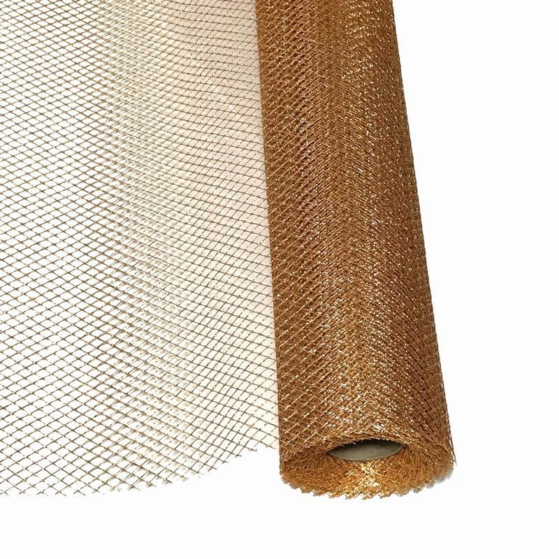 メタリックメッシュ No.2 金ラメ ゴールド ラッピングペーパー 68cm×10