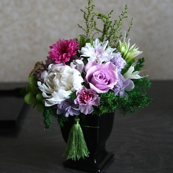 仏花 【花想】選べる2色 プリザーブドフラワー仏花 御供え花 お供え