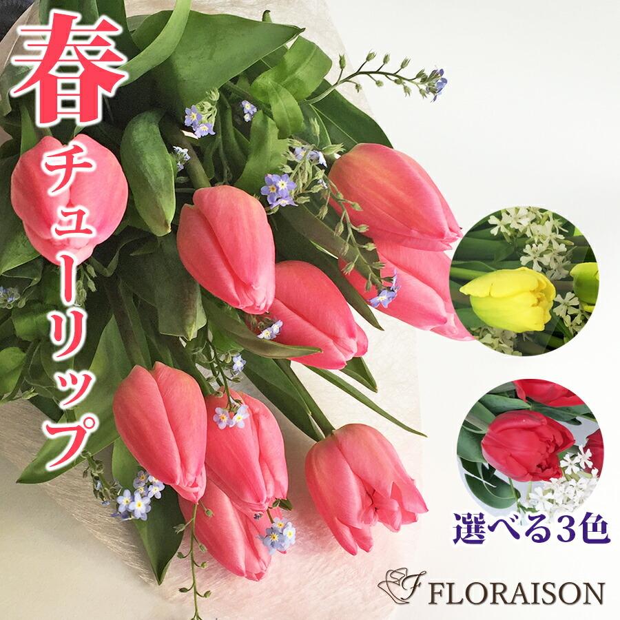 『フロレゾン ブラン』春の壁掛けブーケ　特別価格に‼️ FLORAISON（フロレゾン） 卒業 入学 春の花 チューリップの花束 生花