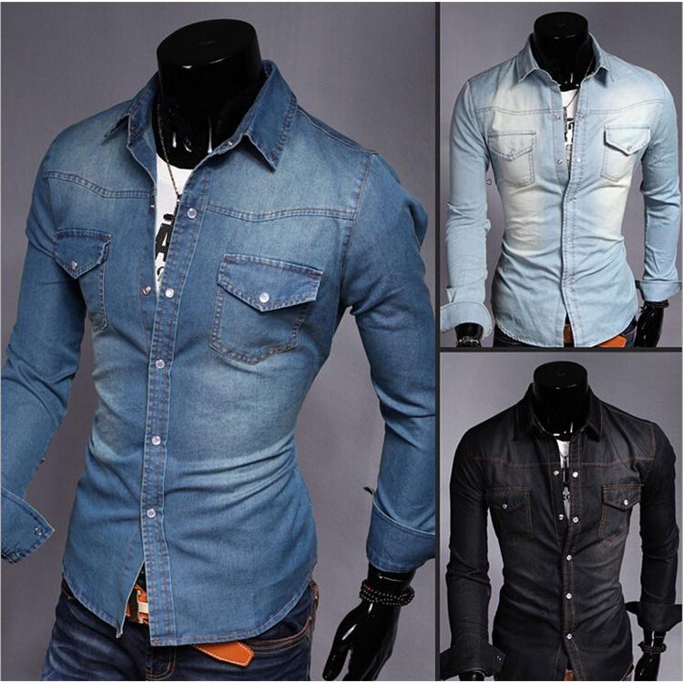 デニムシャツ メンズ カジュアルシャツ トップス カジュアルビジネス 長袖シャツ 細身 春秋 シャツ デニム 父の日 Fcs067 Flowerstore 通販 Yahoo ショッピング