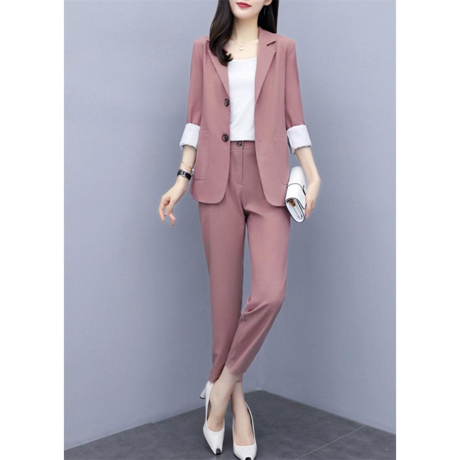 新品 超人気 袖フリルパンツスーツ レディース Ol セットアップ Xl 人気デザイナー