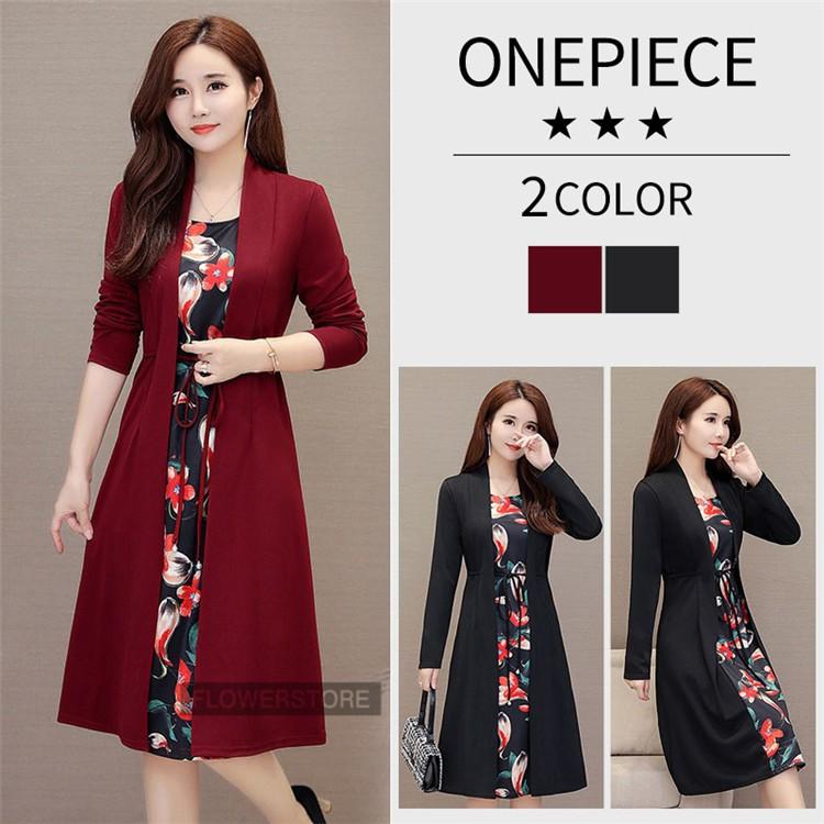 ワンピース レディース キレイめ ロング丈 ミモレ丈 膝丈 秋冬 長袖ワンピース エレガント ママ ミセス カジュアル ファンション ゆったり オシャレ 上品 着痩せ Fire526 Flowerstore 通販 Yahoo ショッピング