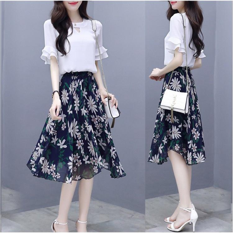 ワンピース レディース 夏 半袖 上品 ワンピース スカート ひざ丈 2点セット カジュアル ひざ丈ワンピース きれいめ 新作 ワンピース Aライン 代 30代 Fops309 Flowerstore 通販 Yahoo ショッピング