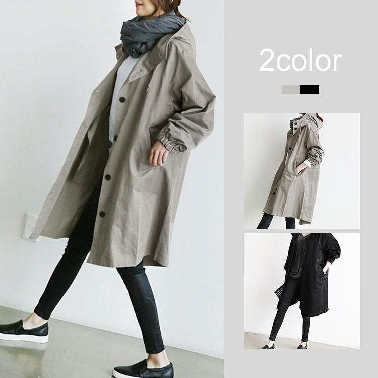 トレンチコート レディース 40代 秋 トレンチコート ロング丈 フートつき トレンチコート スプリングコート ジャケット 韓国風 ゆったり カジュアル アウター Frdsk005 Flowerstore 通販 Yahoo ショッピング