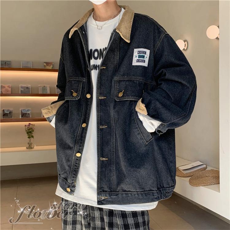 デニムジャケット メンズ Gジャン ビッグシルエット ダメージ加工 大きめ カジュアル 春アウター Hhno679 Flowerstore 通販 Yahoo ショッピング