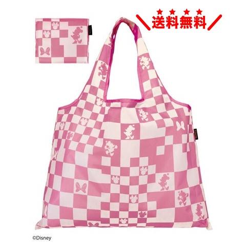 プレーリードッグ ディズニー エコバッグ 【市松 ミニー】 大容量 2WAY 折りたたみ ショッピングバッグ おしゃれ 可愛い メール便無料 | 
