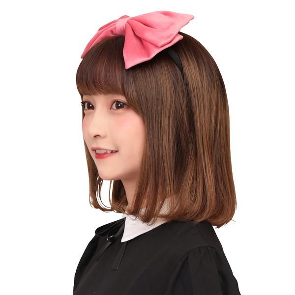 国内正規総代理店アイテム 2way ベロアリボン カチューシャ ピンク