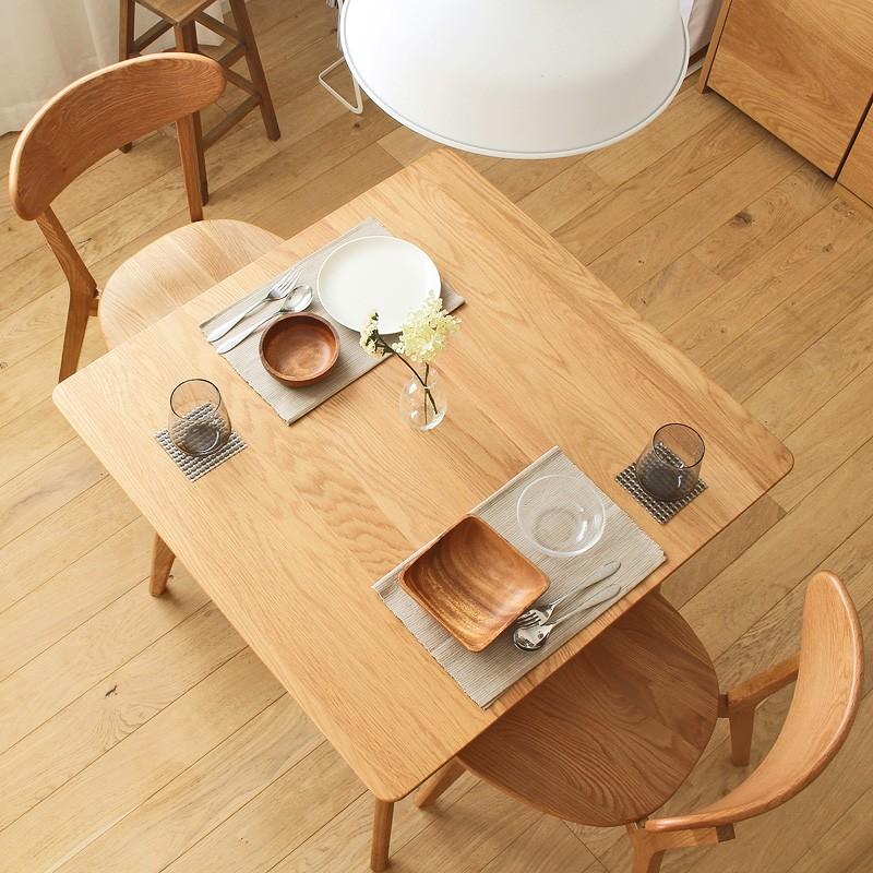 大川家具 リバー ダイニング 3点セット ［幅80cmテーブル チェア×2脚］