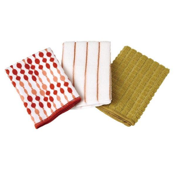 送料込Vari マイクロタオル 3枚セット ×12個セット ストライプ ピンク キッチン消耗品 SPICE OF LIFE Vari マイクロタオル 3枚セット 10色あり