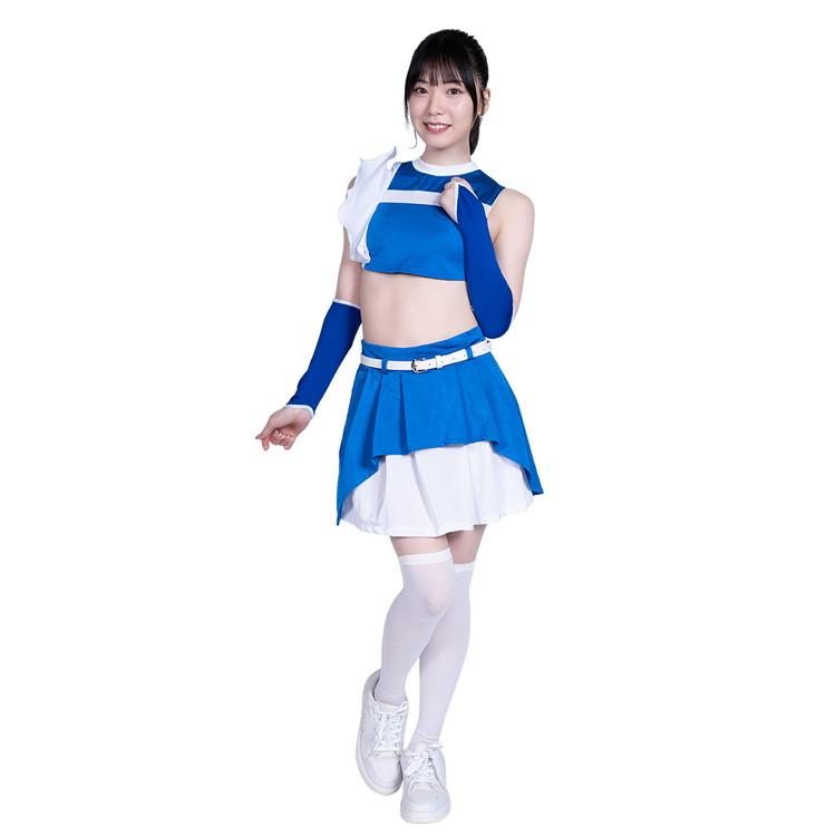 【けーさん】チア衣装 チアガール チア 仮装 衣装 コスプレ コスチューム イベント Fブルー