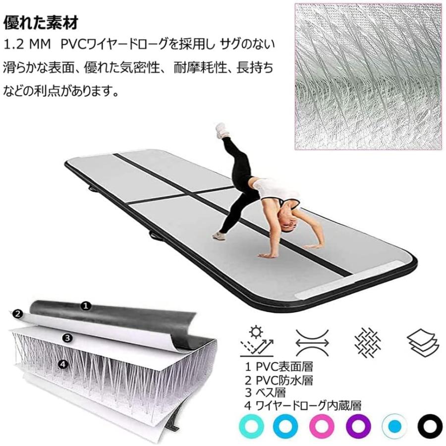 Fbsport 2/3/4/5/6M エアトラック 体操 マット エアーマット 折り畳み可能 イン 折り畳み可能