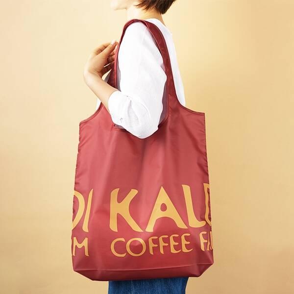 カルディ エコバッグ ショッピングバッグ 折り畳み式 クラシックブルー