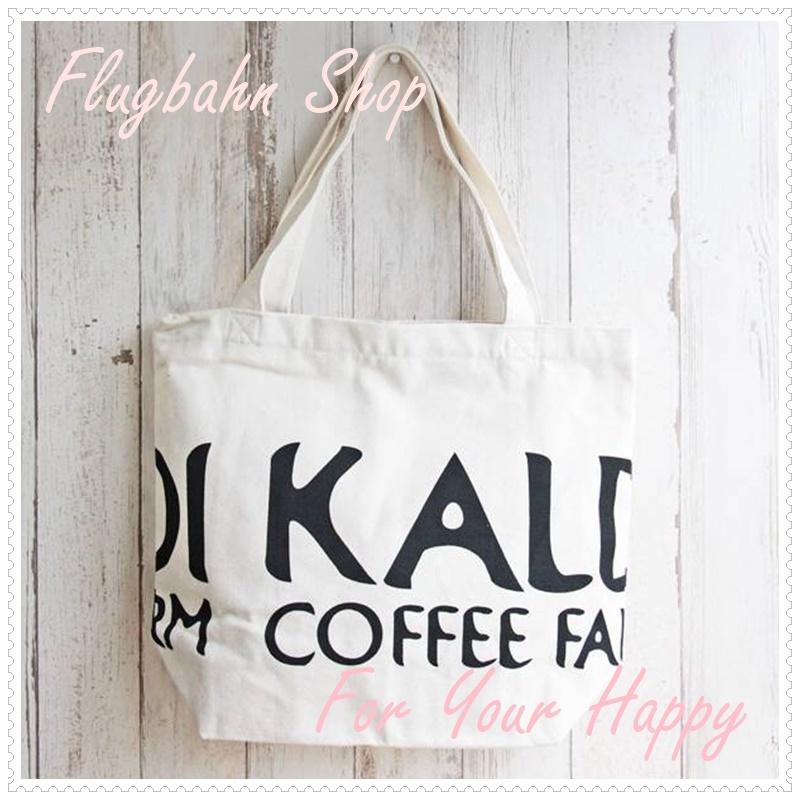 カルディ トートバッグ 白色 ホワイト 布製 綿素材 マイバッグ  