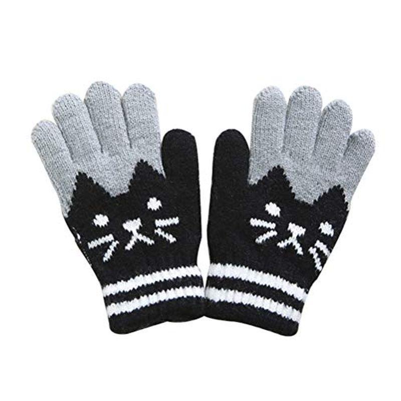 手袋 子供用 ニット 21年秋冬新作 グローブ おしゃれ 指切り 秋冬 保温 防寒 キッズ 通園 リボン 通学 男の子 小学生 児童 女の子