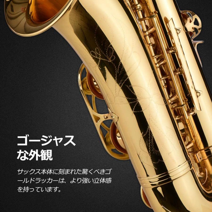 超大特価 Ammoon テナーサックス ブラスサックスボディゴールドラッカー表面 管楽器 スーツケース クリーニングクロスブ ラシサックスネック付 超歓迎 Cih Dev Humbird Com
