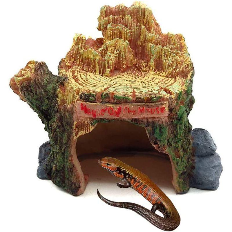 適当な価格 Omemの爬虫類は 樹脂製の洞窟のトランクロックを隠す生息地の装飾を非表示にします トカゲ カメ 爬虫類 両生類 魚のための隠れ家 Shipsctc Org