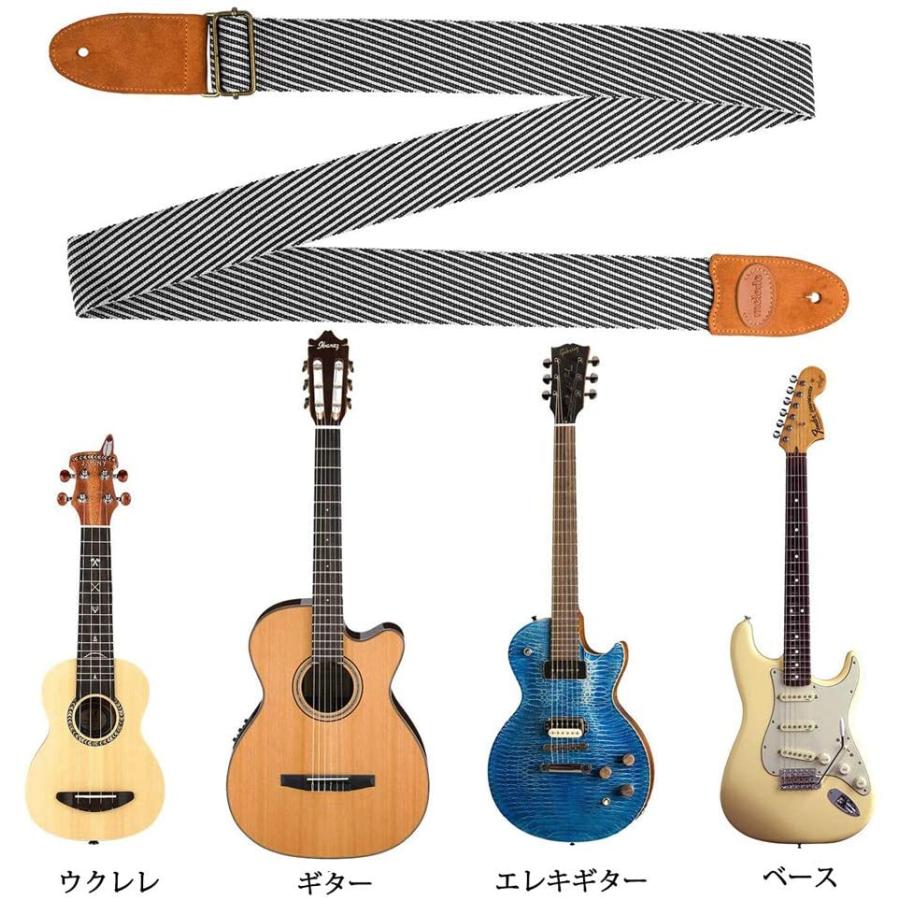 ギターストラップ かわいいストライプ 柔らかいコットン ピックポケット 本革 ベース エレクトリックギター アコースティックギター用ストラッ Fluffy Mane 通販 Yahoo ショッピング