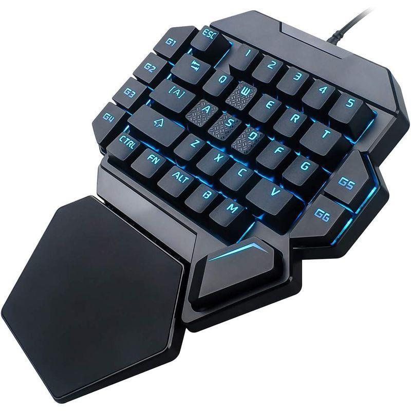ゲーミングキーボード 片手 青軸 クーポン対象外 Ledバックライト Windowsamp Mac対応 初心者向け 有線キーボード Rgb発光