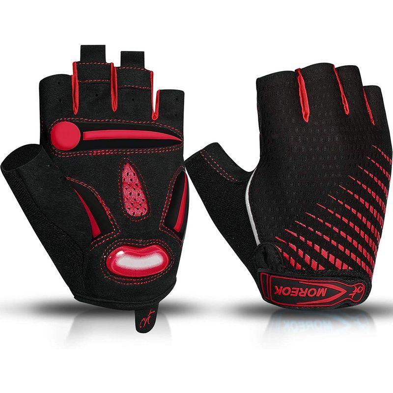夏用 メンズ グローブ 超可爱の サイクルグローブ 自転車 冷感 Uvカット 換気性 衝撃吸収 耐磨耗性 滑り止めsbrパット付き 手袋 通