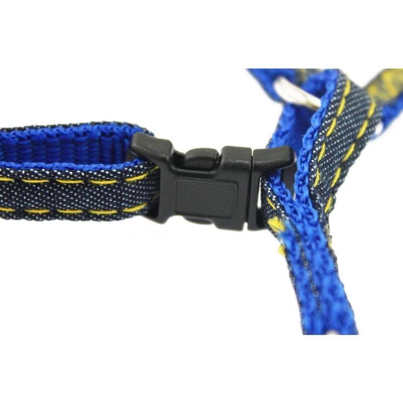 Naissant 2カラーセット リード お求めやすく価格改定 ハーネス 愛犬 に 優しい 胴輪 選べる 素材 デニム 犬用 セット S サイズ