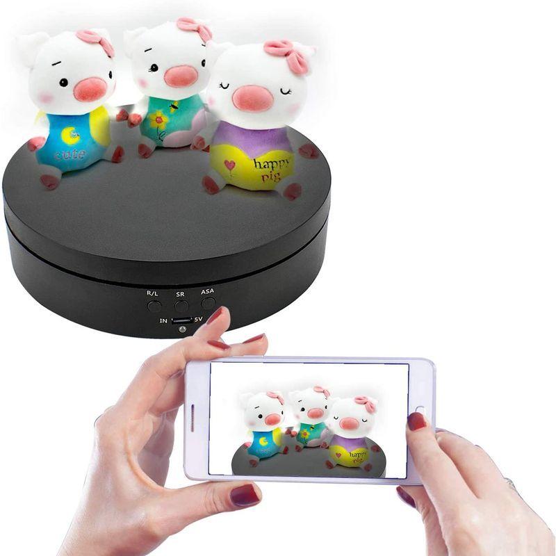 最大87 Offクーポン ターンテーブル 360度回転台 小型電動ターンテーブル 回転のスピード方向 角度調整可能 低消費電力 フィギュア 撮影用 黒 Discoversvg Com