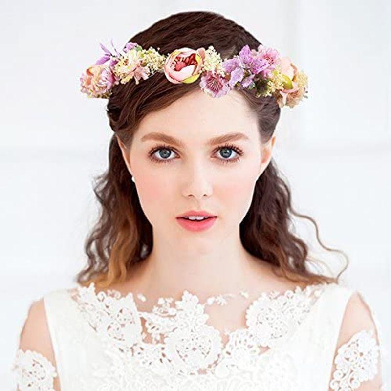 花かんむり 花冠 ヘッドドレス 21新作 髪飾り ドレス花冠 コサージュ ウエディング Fhkan0bpk
