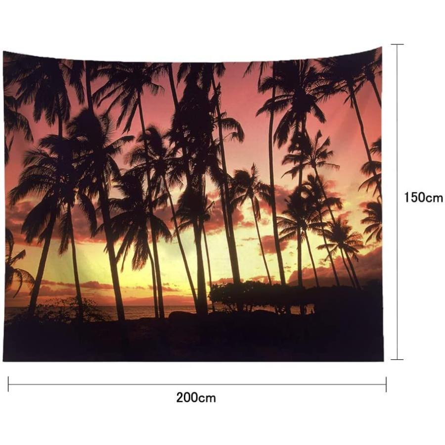 Hakona タペストリー 海 ビーチ 森 椰子の木 おしゃれ 風景 日の出 夕陽 窓カーテン ハワイアン風 多機能 壁掛け インテリア 装 010 Fluffy Mane 通販 Yahoo ショッピング