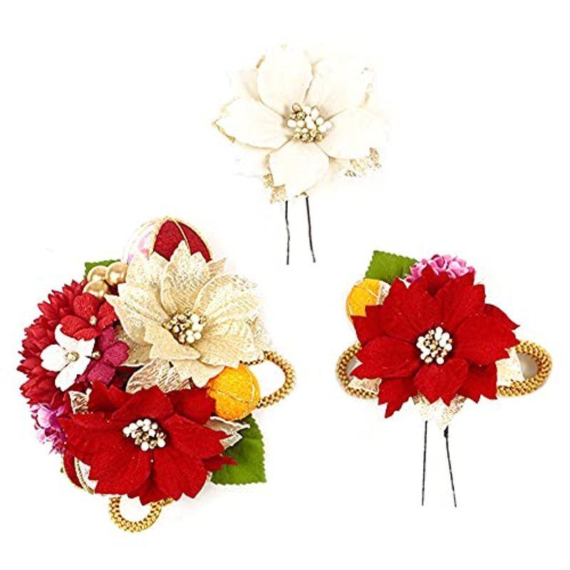 海外輸入 髪飾り 成人式 花 振袖 前撮り 袴 3点セット 桜 さくら 赤 白 オ髪型 ヘアスタイル ヘアアレンジ ドライフラワー No 12 026 Www Cancousa Com