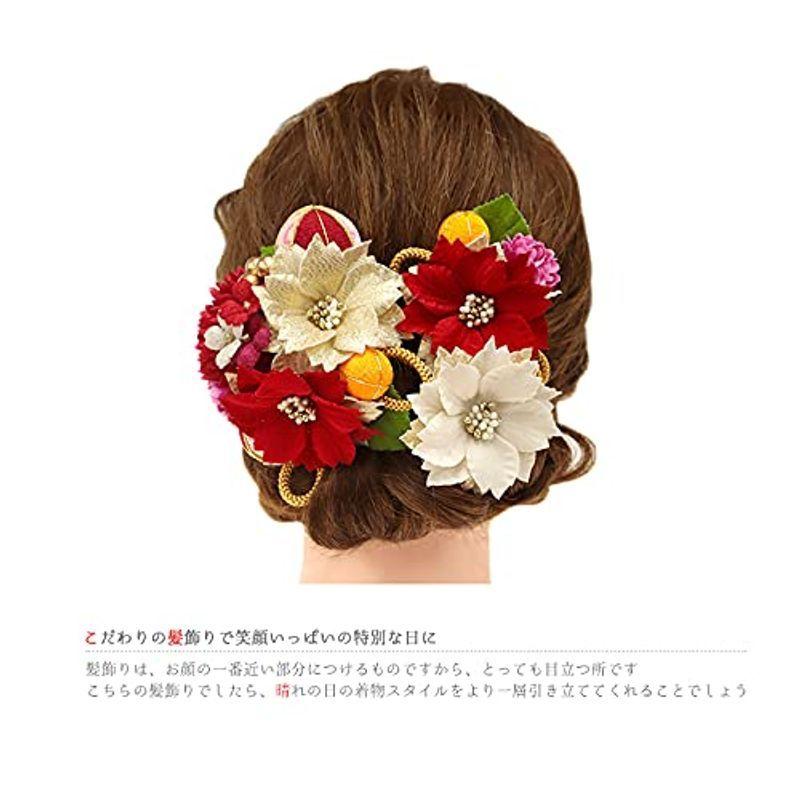海外輸入 髪飾り 成人式 花 振袖 前撮り 袴 3点セット 桜 さくら 赤 白 オ髪型 ヘアスタイル ヘアアレンジ ドライフラワー No 12 026 Www Cancousa Com