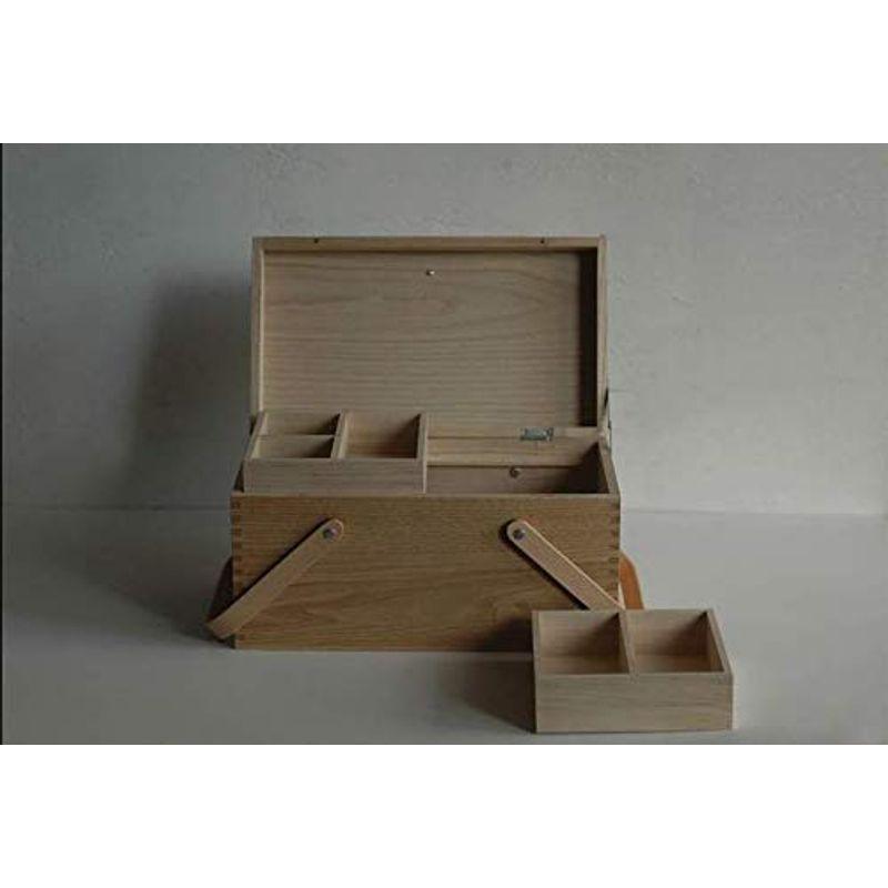 累計300万枚突破 公式  倉敷意匠計画室 栗のソーイングボックス 木製 裁縫箱 日本製
