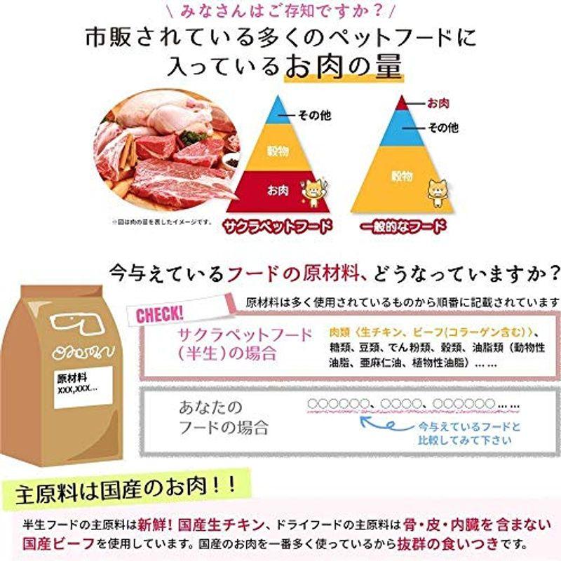 犬用国産・無添加・新鮮サクラペットフード ドライフード（カリカリタイプ）800g×３個セット (2.4kg)ドッグフード・ドライ｜flvffymene｜03