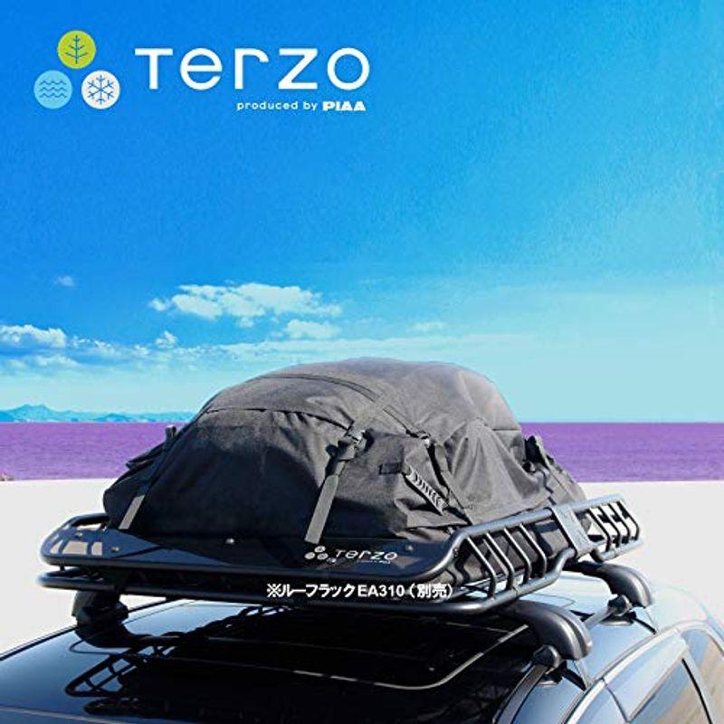 おトク情報がいっぱい！ Terzo テルッツォ (by PIAA) ルーフラック オプション 350L ルーフラックバッグ ブラック 防水・防塵対応 ファスナーフラ