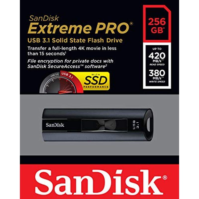 sale販売店 256GB SanDisk サンディスク USBメモリー ExtremePro USB3.1(Gen 1) 対応 R:420MB/s W38