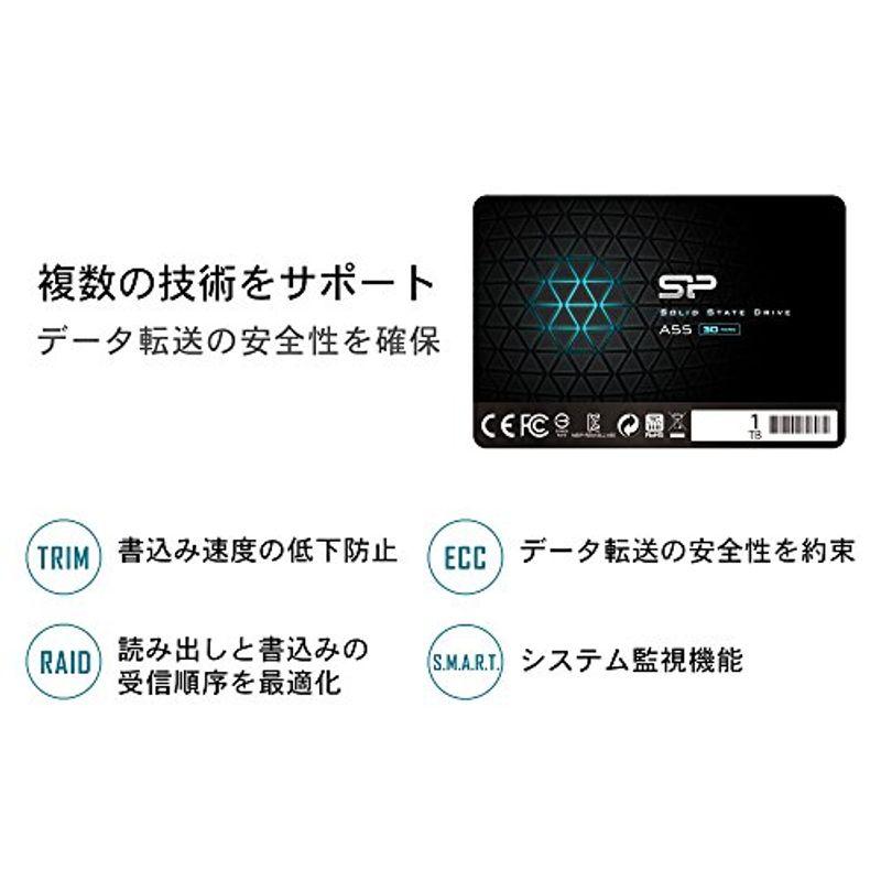 直販一掃 シリコンパワー SSD 1TB 3D NAND採用 SATA3 6Gb/s 2.5インチ 7mm PS4動作確認済 3年保証 A55シリーズ