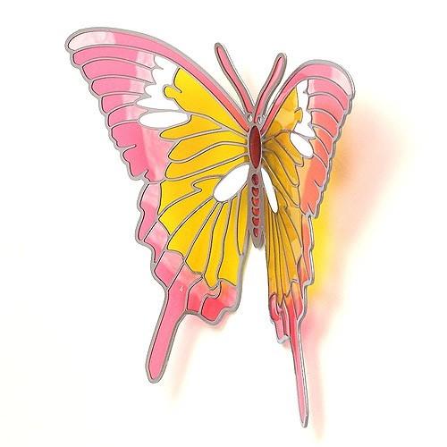 BUTTERFLY MAGNET L YELLOW PINK　（バタフライ マグネット L イエローピンク）｜flyers｜03