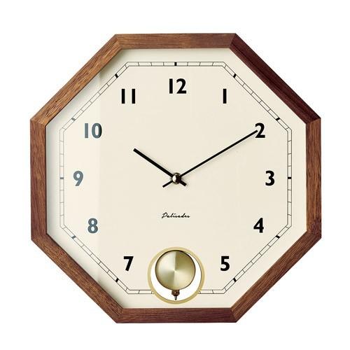 インターフォルム Gorlitz ゲルリッツ 八角 木製 壁掛け時計 ブラウン INTERFORM（インターフォルム） GORLIZ WALL CLOCK BROWN （ゲルリッツ