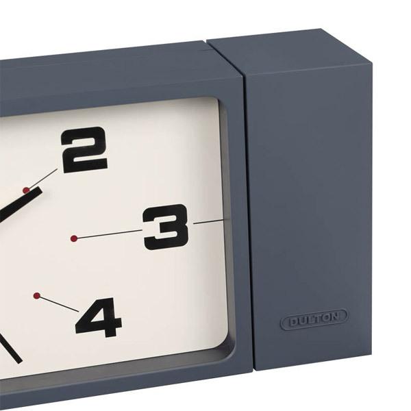 DULTON 【ダルトン DULTON】 DOUBLE FACE CLOCK RECTANGLE GRAY