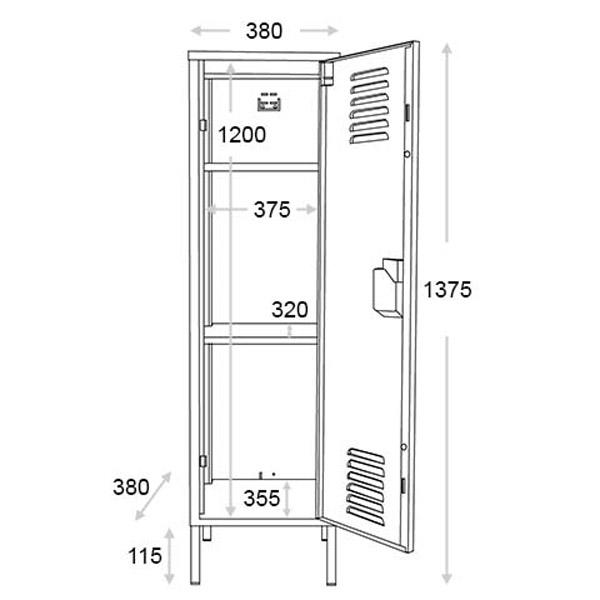 【ダルトン DULTON】 STEEL LOCKER （スチール ロッカー） h845-1045 【送料無料】の画像