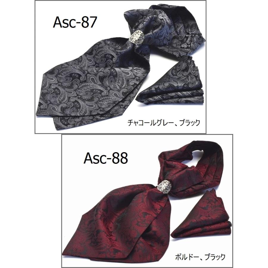 アスコットタイ リング ポケット チーフセット HUGO VALENTINO FLYING