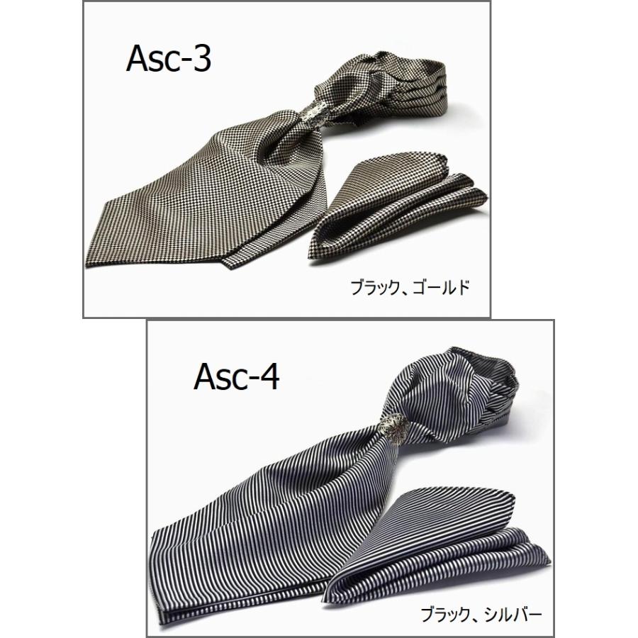 アスコットタイ リング ポケット チーフセット HUGO VALENTINO FLYING