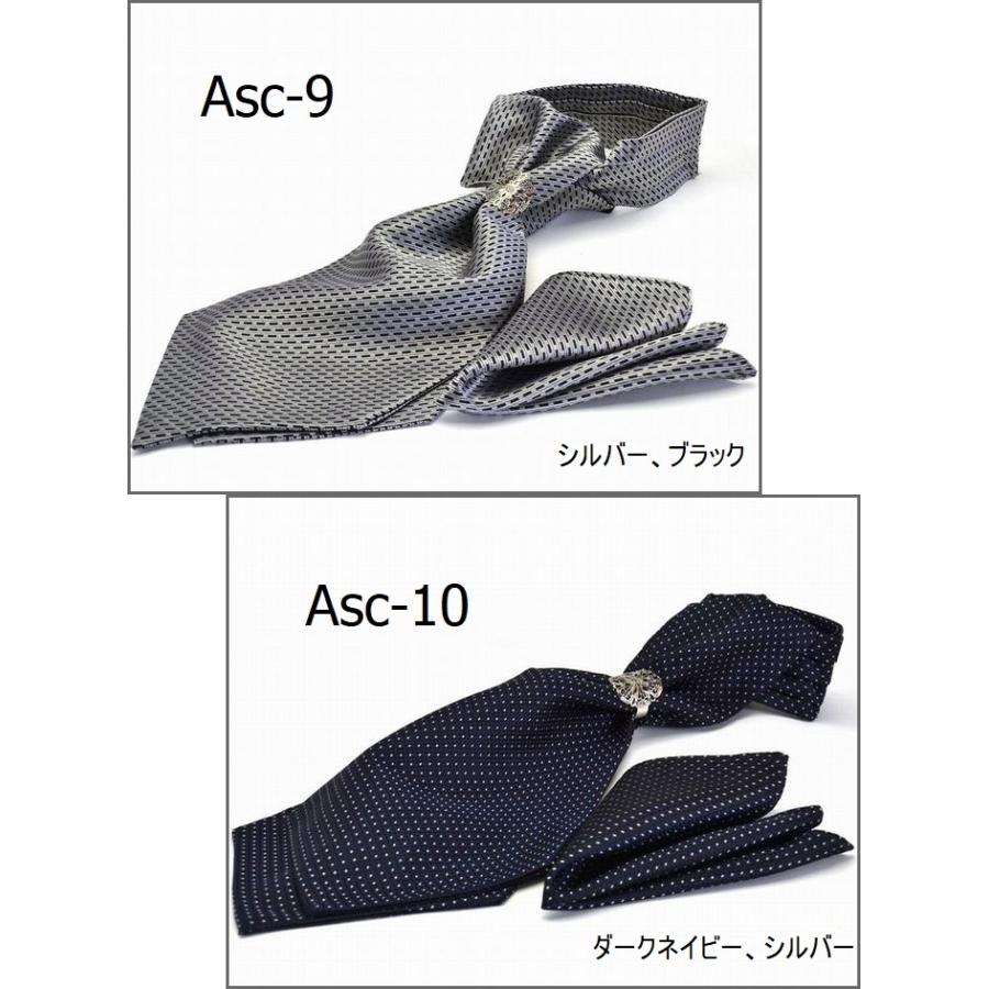 アスコットタイ リング ポケット チーフセット HUGO VALENTINO FLYING