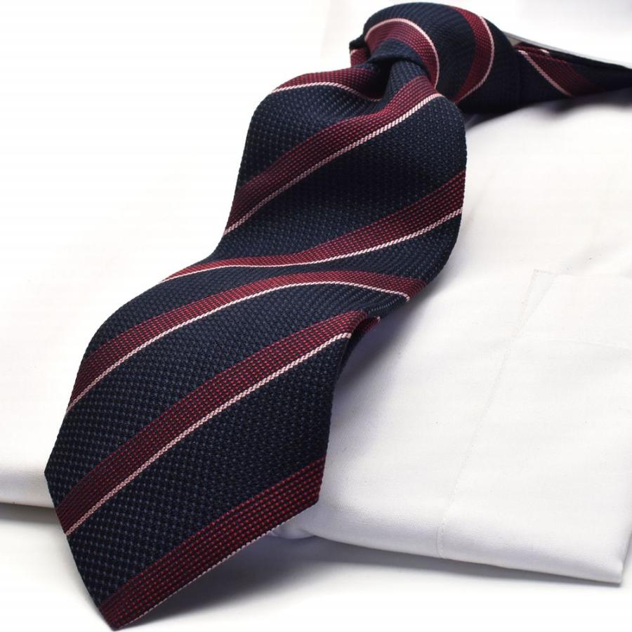 イタリア製 ネクタイ フライングブルー ネイビー系 ストライプ flb