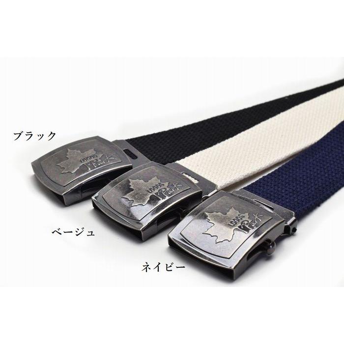 メンズガチャベルト LOGOS(ロゴス) 綿 カジュアル 無地 アウトドア